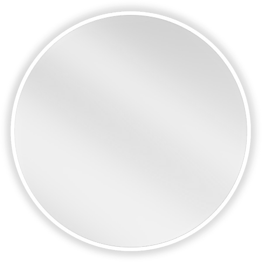Mexen Loft lustro łazienkowe okragłe 60 cm, rama biała - 9850-060-060-000-20