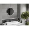 Mexen Loft round bathroom mirror 60 cm, white frame - 9850-060-060-000-20
