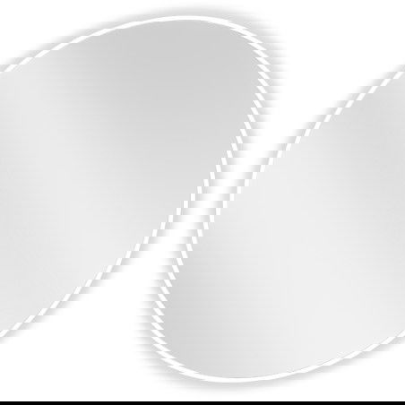 Mexen Loft ronde Badezimmerspigel 80 cm, wäiss Kader - 9850-080-080-000-20