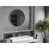 Mexen Loft lustro łazienkowe okragłe 80 cm, rama biała - 9850-080-080-000-20