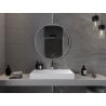 Mexen Loft lustro łazienkowe okragłe 80 cm, rama biała - 9850-080-080-000-20