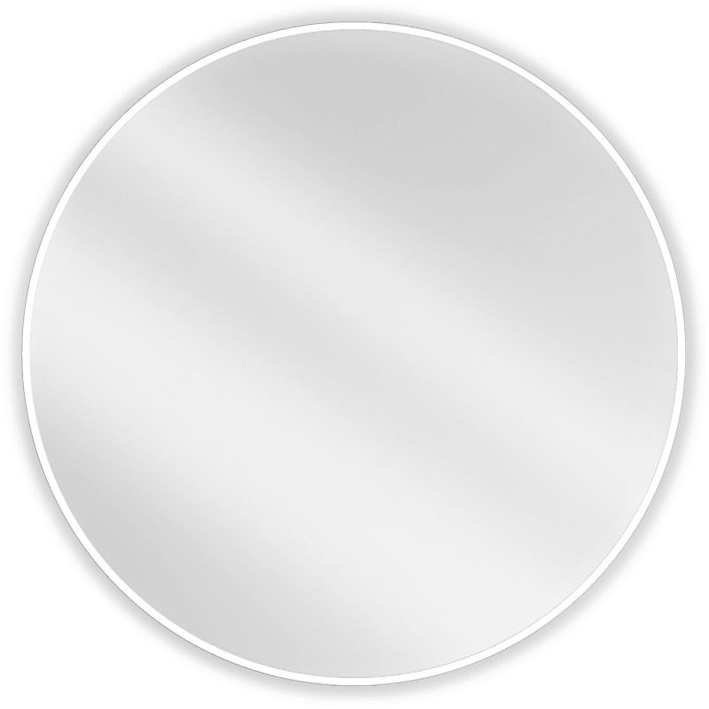 Mexen Loft ronde badkamerspiegel 90 cm, witte rand - 9850-090-090-000-20