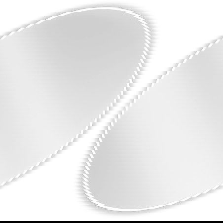 Mexen Loft ronde badkamerspiegel 90 cm, witte rand - 9850-090-090-000-20