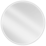 Mexen Loft okruglo ogledalo za kupaonicu 90 cm, bijeli okvir - 9850-090-090-000-20