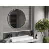 Mexen Loft miroir de salle de bain rond 90 cm, cadre blanc - 9850-090-090-000-20