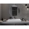 Mexen Loft okruglo ogledalo za kupaonicu 90 cm, bijeli okvir - 9850-090-090-000-20