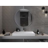 Mexen Loft ronde badkamer spiegel 90 cm, witte lijst - 9850-090-090-000-20