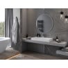 Mexen Loft rundes Badezimmerspiegel, 90 cm, weißer Rahmen - 9850-090-090-000-20