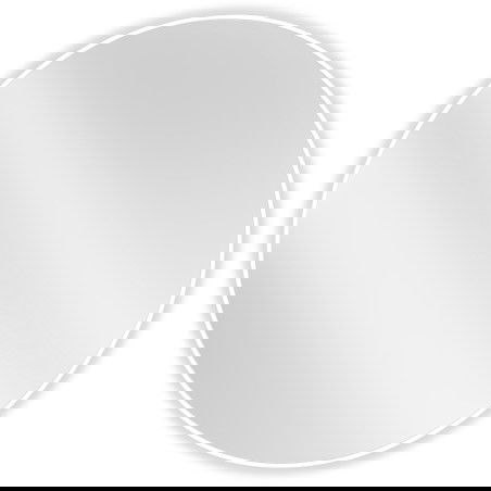 Mexen Loft miroir de salle de bain rond 100 cm, cadre blanc - 9850-100-100-000-20