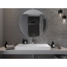 Mexen Loft rundem Badezimmerspiegel 100 cm, weiße Rahmen - 9850-100-100-000-20