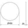 Mexen Loft round bathroom mirror 45 cm, black frame - 9850-045-045-000-70