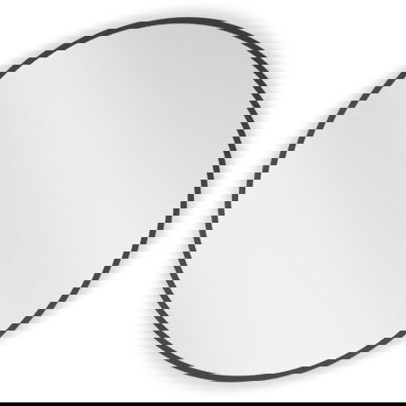 Mexen Loft round bathroom mirror 60 cm, black frame - 9850-060-060-000-70