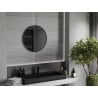 Mexen Loft round bathroom mirror 60 cm, black frame - 9850-060-060-000-70