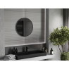Mexen Loft runder Badezimmerspiegel 60 cm, schwarzer Rahmen - 9850-060-060-000-70