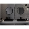 Mexen Loft lustro łazienkowe okragłe 65 cm, rama czarna - 9850-065-065-000-70