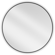 Mexen Loft miroir de salle de bain rond 80 cm, cadre noir - 9850-080-080-000-70