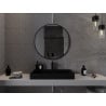Mexen Loft okruglo ogledalo za kupaonicu 80 cm, crni okvir - 9850-080-080-000-70