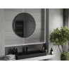 Mexen Loft ümmargune vannitoa peegel 85 cm, must raam - 9850-085-085-000-70