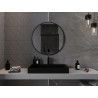Mexen Loft ümmargune vannitoa peegel 85 cm, must raam - 9850-085-085-000-70