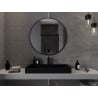 Mexen Loft okruglo ogledalo za kupaonicu 90 cm, crni okvir - 9850-090-090-000-70