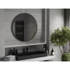 Mexen Loft round bathroom mirror 95 cm, black frame - 9850-095-095-000-70