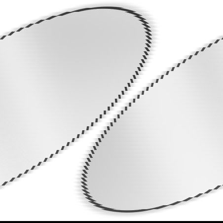 Mexen Loft pyöreä kylpyhuoneen peili 100 cm, musta kehys - 9850-100-100-000-70