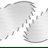 Mexen Loft miroir de salle de bains rond 100 cm, cadre noir - 9850-100-100-000-70