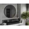 Mexen Loft rundes Badezimmerspiegel 100 cm, schwarzer Rahmen - 9850-100-100-000-70
