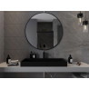 Mexen Loft miroir de salle de bain rond 100 cm, cadre noir - 9850-100-100-000-70