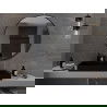 Mexen Loft miroir de salle de bains rond 100 cm, cadre noir - 9850-100-100-000-70
