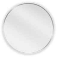 Mexen Loft rundes Badspiegel 30 cm, Edelstahlrahmen - 9850-030-030-000-10