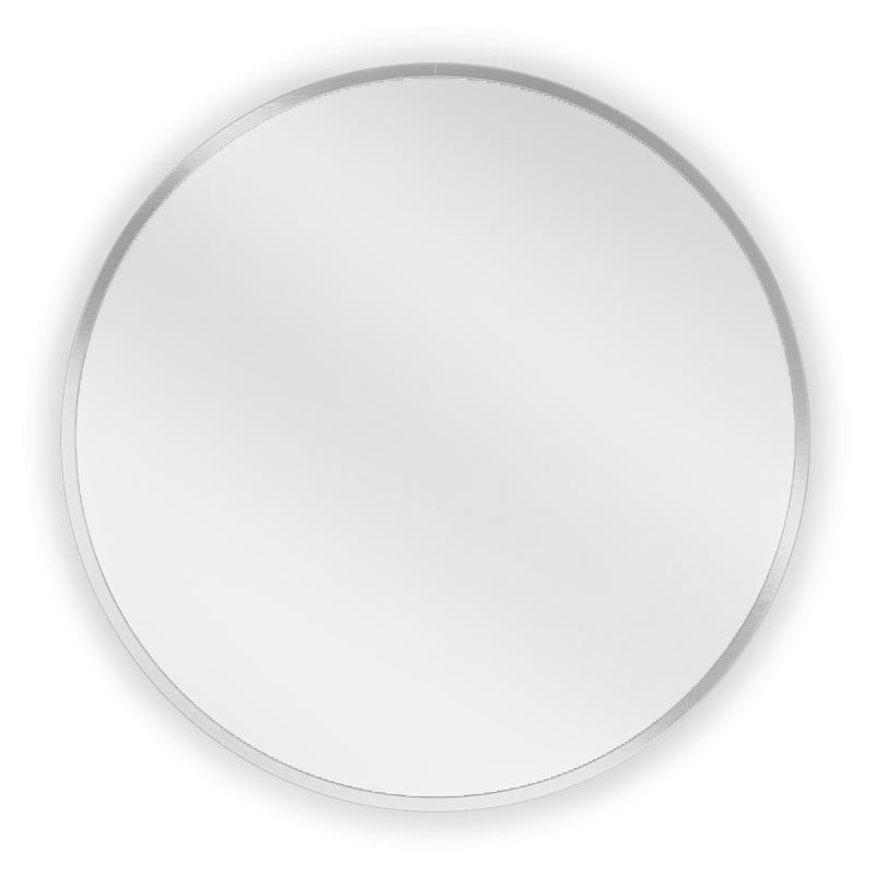 Mexen Loft ronde badkamerspiegel 40 cm, inox frame - 9850-040-040-000-10