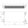 Mexen CVF33 Flat Panel Radiator 900 x 1500 mm, Bottom Connection, 4501 W, White - W633F-090-150-00