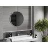 Mexen Loft ümmargune vannitoa peegel 70 cm, inox raam - 9850-070-070-000-10