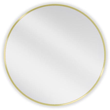 Mexen Loft okruglo ogledalo za kupaonicu 75 cm, zlatni okvir - 9850-075-075-000-50