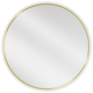 Mexen Loft round bathroom mirror 75 cm, gold frame - 9850-075-075-000-50