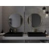 Mexen Loft miroir de salle de bains rond 70 cm, cadre doré - 9850-070-070-000-50