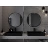 Mexen Loft runder Badezimmerspiegel 75 cm, schwarzer Rahmen - 9850-075-075-000-70