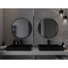 Mexen Loft ümmargune vannitoa peegel 75 cm, must raam - 9850-075-075-000-70
