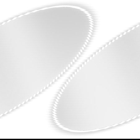 Mexen Loft rund badrumsspegel 70 cm, vit ram - 9850-070-070-000-20