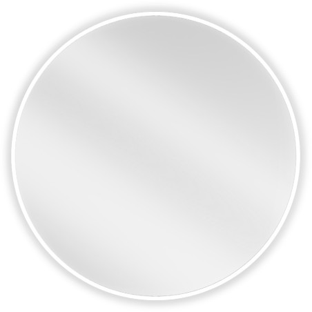 Mexen Loft ümmargune vannitoa peegel 70 cm, valge raam - 9850-070-070-000-20