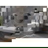 Mexen Loft Badezimmer Spiegel rund 70 cm, weißer Rahmen - 9850-070-070-000-20
