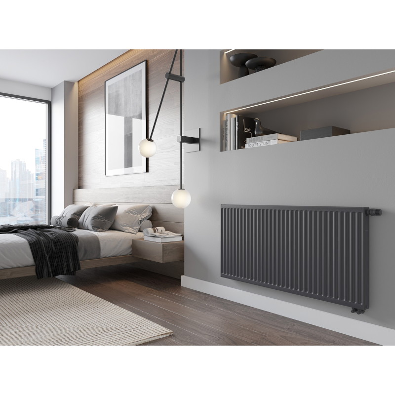 Mexen CV11 plaatradiator 400 x 1600 mm, onderste aansluiting, 1037 W, antraciet - W611-040-160-66