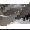 Mexen Loft Badezimmer Spiegel rund 70 cm, weißer Rahmen - 9850-070-070-000-20