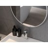 Mexen Loft espejo de baño redondo 100 cm, marco blanco - 9850-100-100-000-20