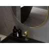 Mexen Loft ümmargune vannitoa peegel 70 cm, kuldne raam - 9850-070-070-000-50