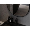 Mexen Loft ümmargune vannitoa peegel 50 cm, must raam - 9850-050-050-000-70