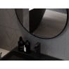 Mexen Loft rundes Badezimmerspiegel 100 cm, schwarzer Rahmen - 9850-100-100-000-70