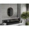 Mexen Loft ovaalne vannitoa peegel 70 x 50 cm, kuldne raam - 9851-070-050-000-50