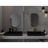 Mexen Loft Ovaler Badezimmer-Spiegel 70 x 50 cm, Goldrahmen - 9851-070-050-000-50